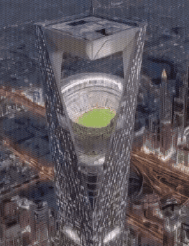 Arábia Saudita Apresenta Visão Audaciosa de Estádio Suspenso em NEOM