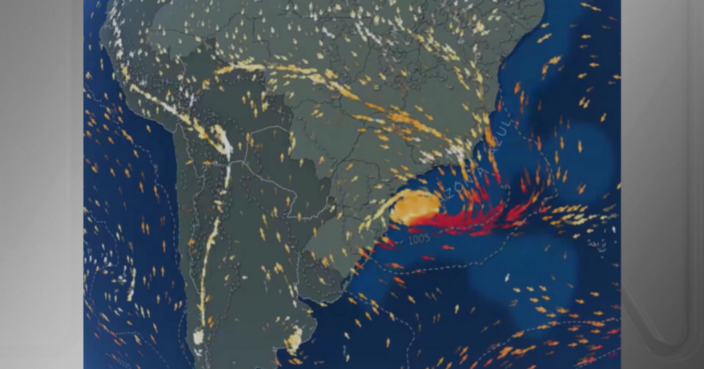 Ciclone Extratropical Avança Pelo Brasil com Ventos de 100 km/h e Chuvas Intensas